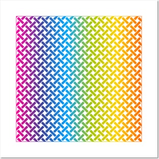 Full Spectrum Weave Pattern (White) Posters and Art